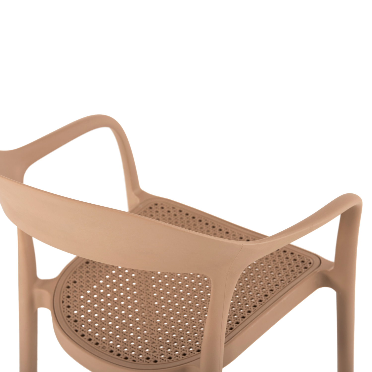 Taupe PP Material Armchair-PP Chair