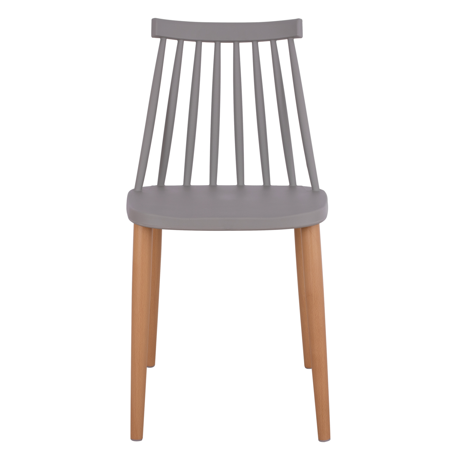 Modern Windsor Style PP Plastic Dining Chair with Heat-Transfer Metal Legs - Commercial Cafe & Kitchen Chair