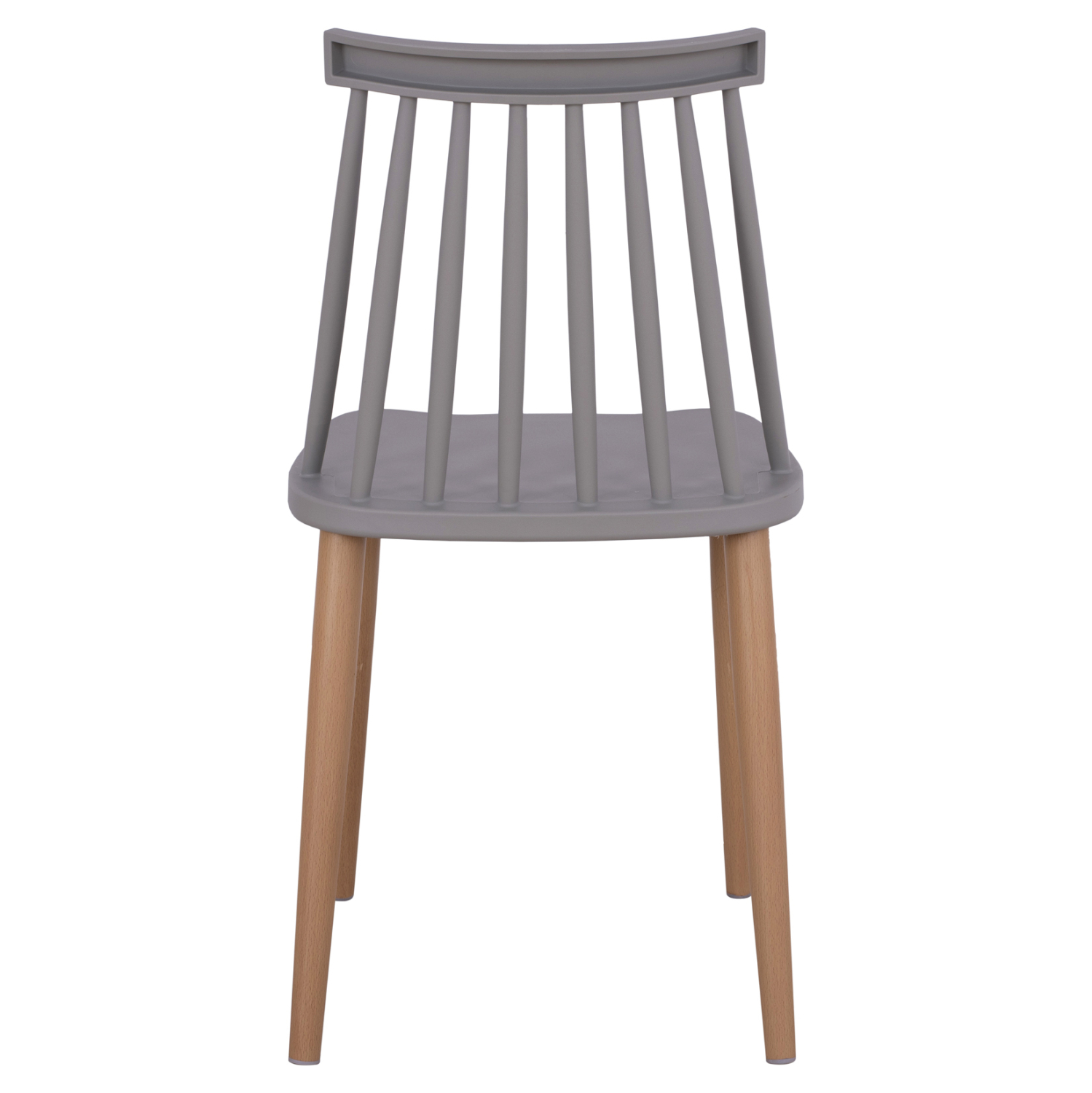 Modern Windsor Style PP Plastic Dining Chair with Heat-Transfer Metal Legs - Commercial Cafe & Kitchen Chair