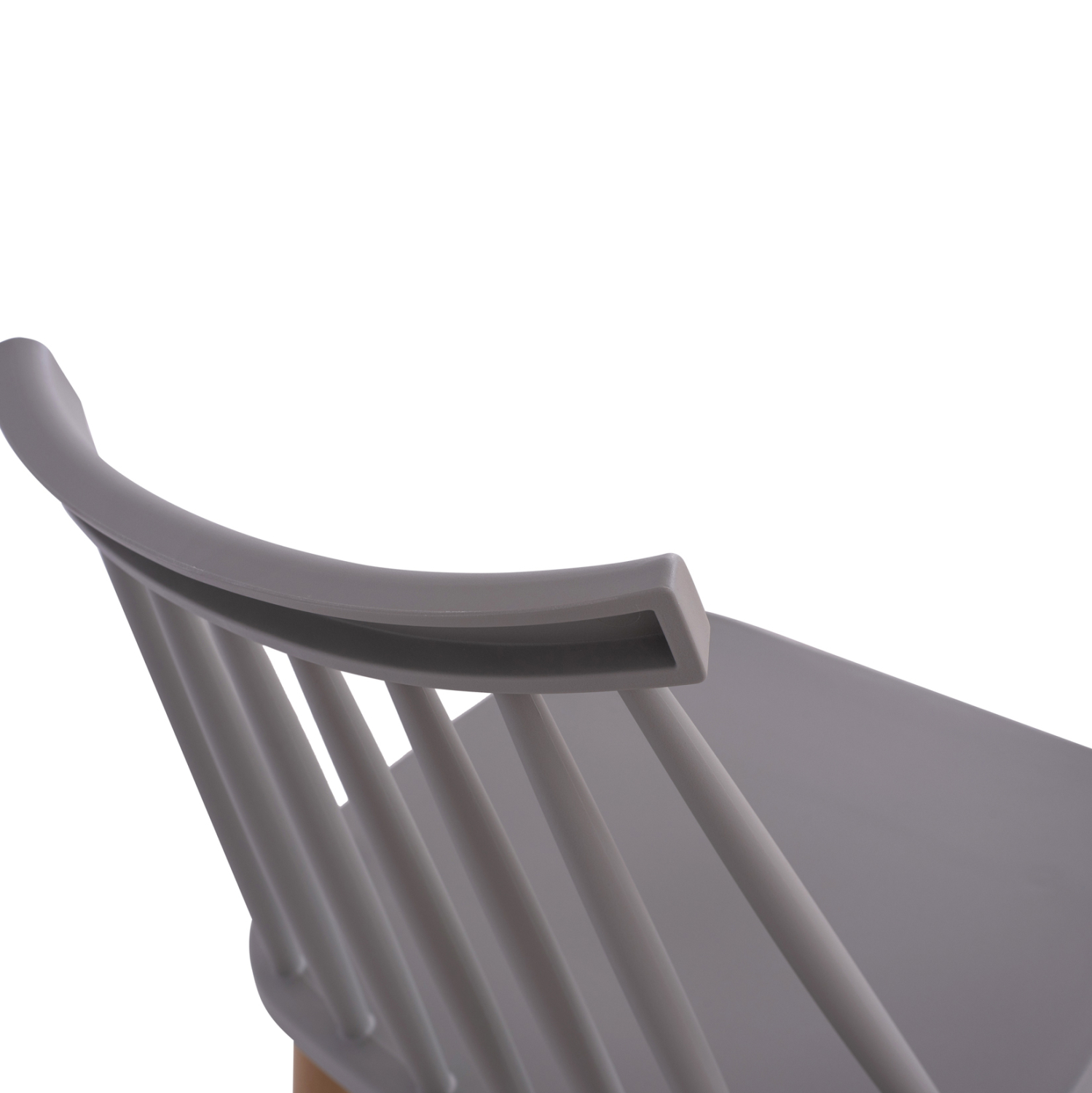 Modern Windsor Style PP Plastic Dining Chair with Heat-Transfer Metal Legs - Commercial Cafe & Kitchen Chair
