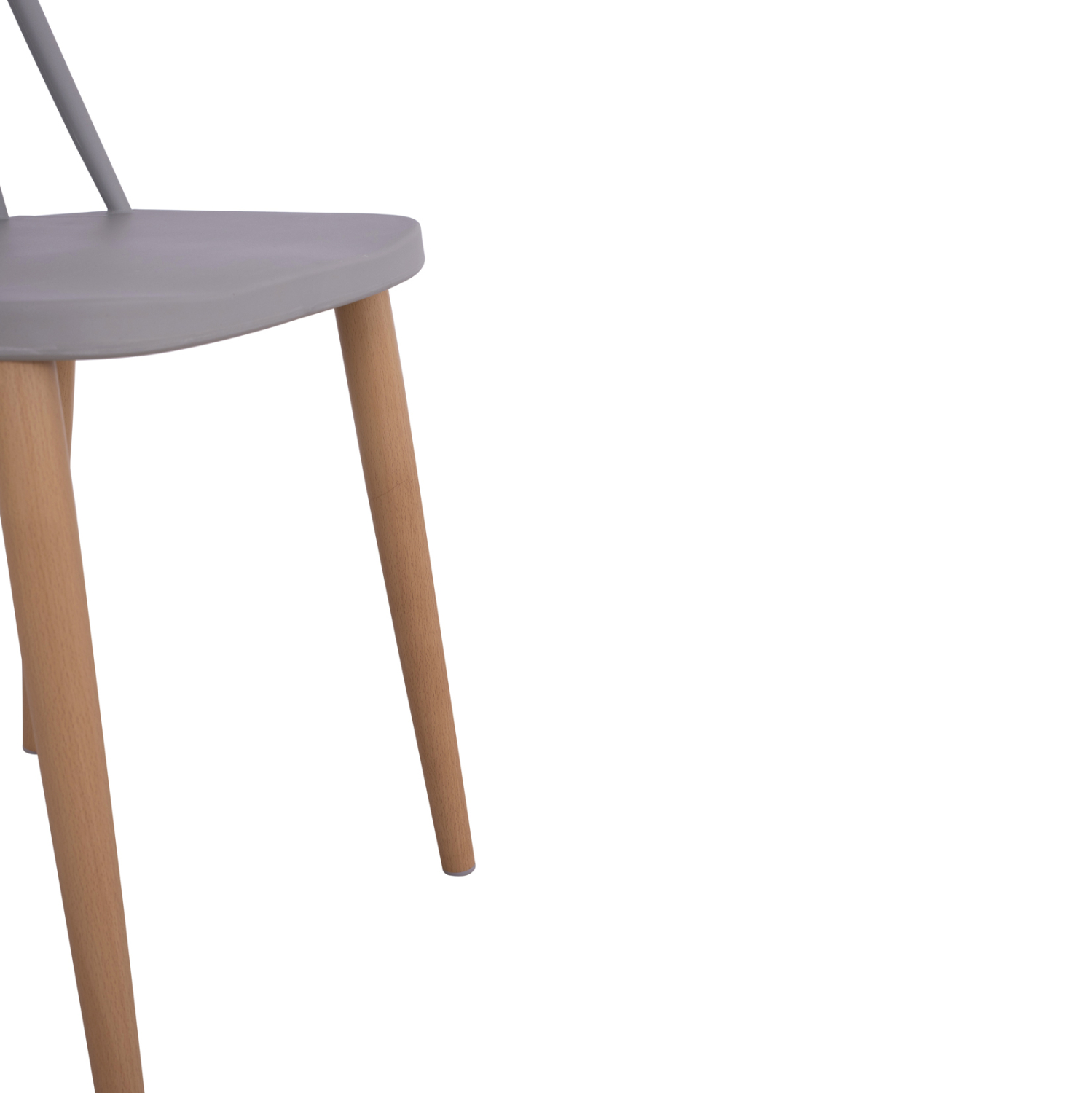 Modern Windsor Style PP Plastic Dining Chair with Heat-Transfer Metal Legs - Commercial Cafe & Kitchen Chair