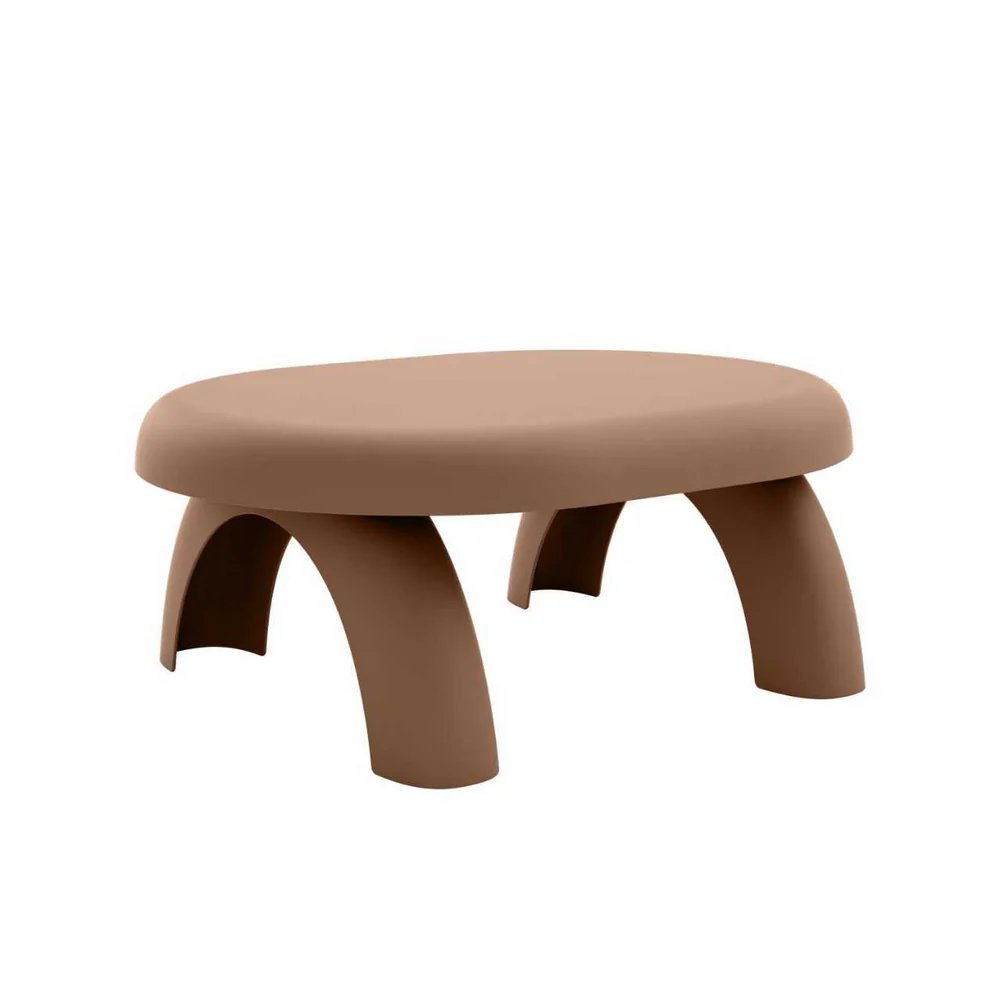 PP Plastic Oval Coffee Table, Sculptural Modern Side Table for Hotel & Lounge Decor