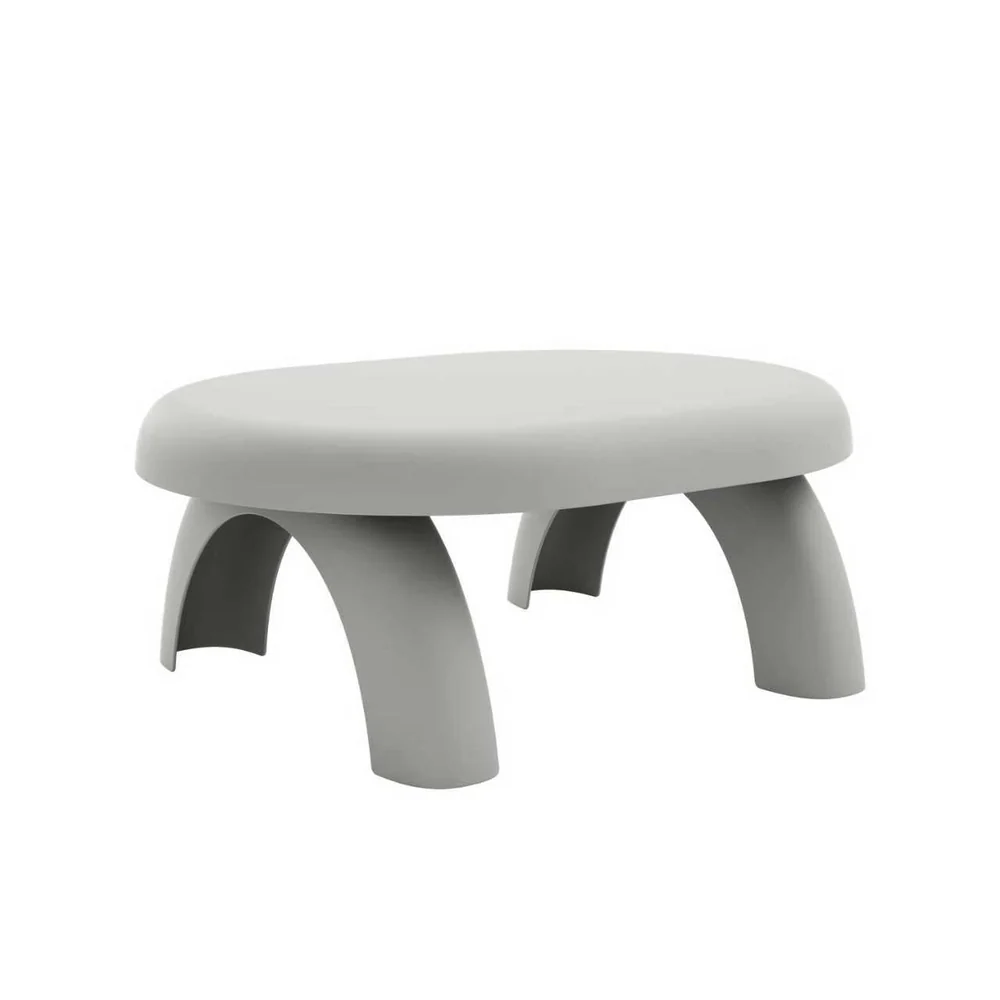 PP Plastic Oval Coffee Table, Sculptural Modern Side Table for Hotel & Lounge Decor