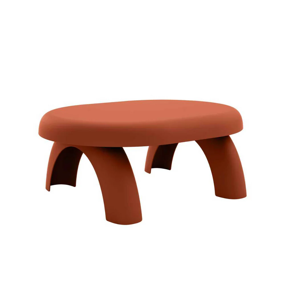 PP Plastic Oval Coffee Table, Sculptural Modern Side Table for Hotel & Lounge Decor