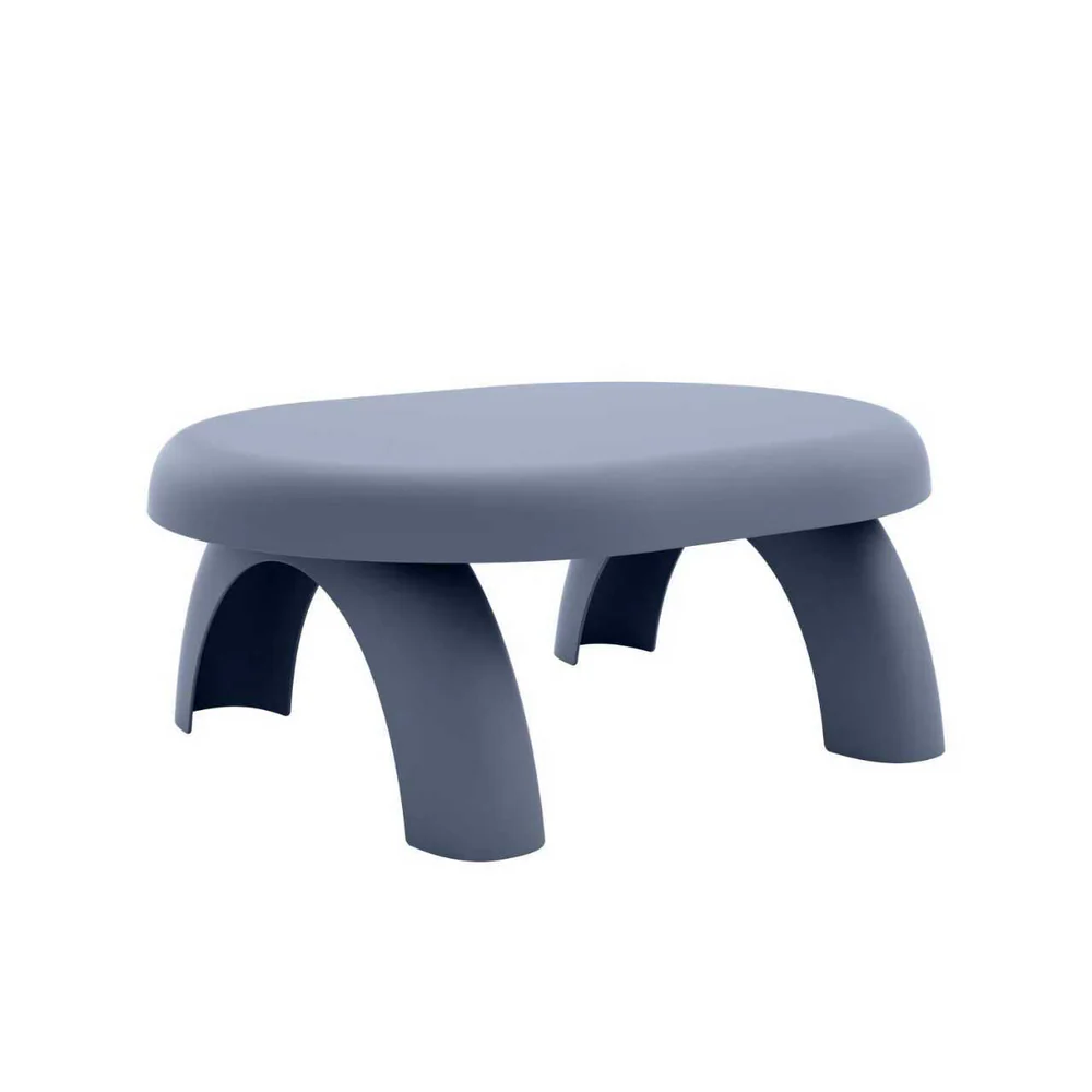 PP Plastic Oval Coffee Table, Sculptural Modern Side Table for Hotel & Lounge Decor