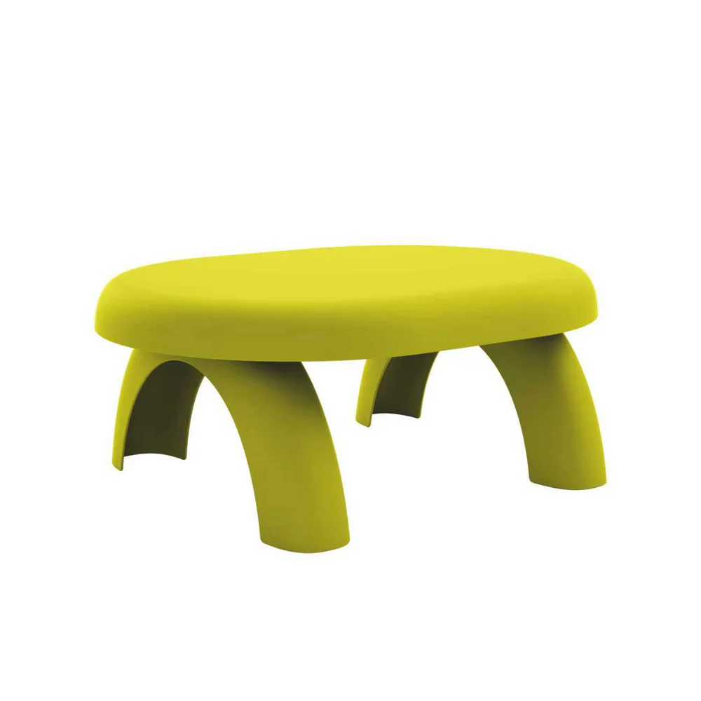 PP Plastic Oval Coffee Table, Sculptural Modern Side Table for Hotel & Lounge Decor
