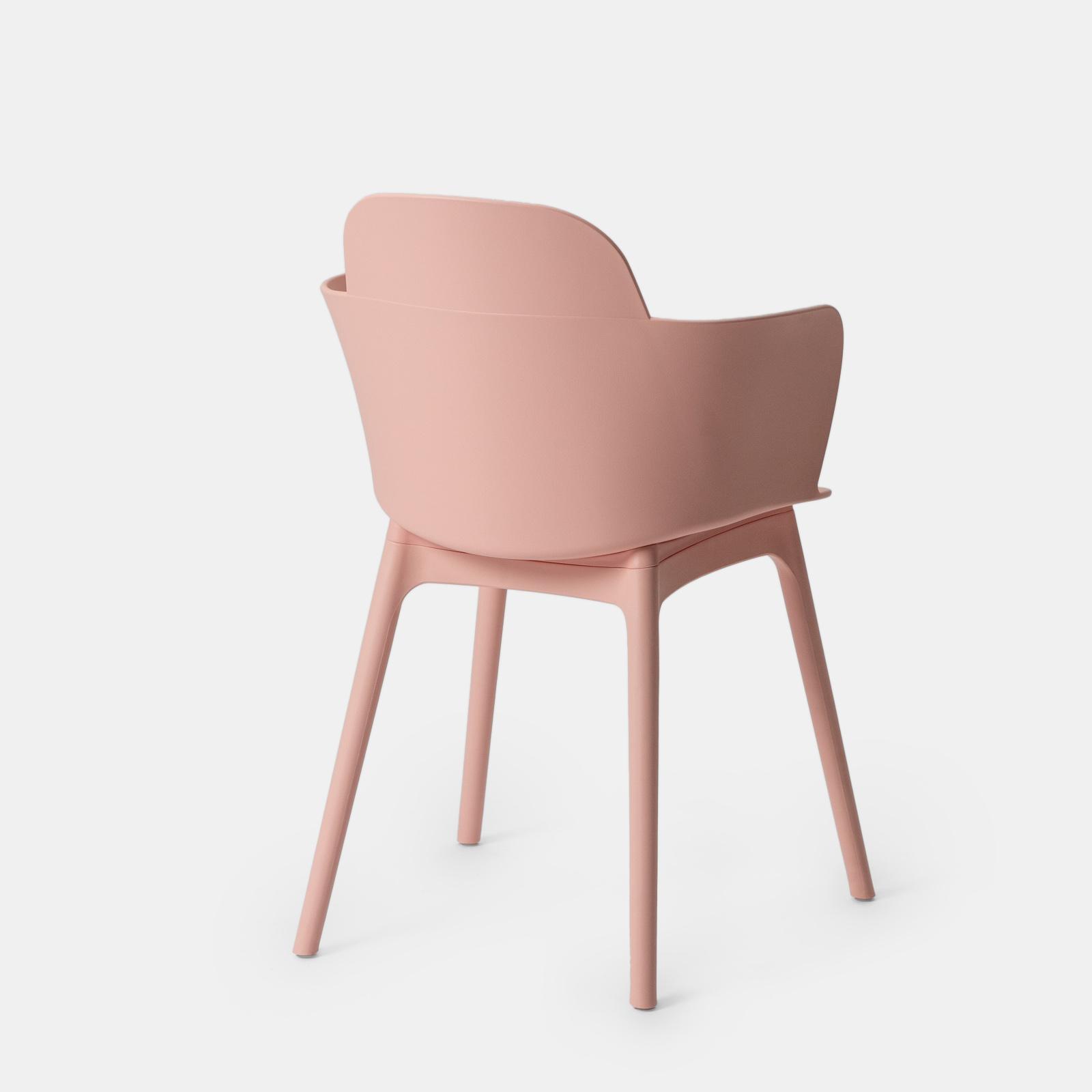 Assembled Structure Pink Polypropylene Armchair