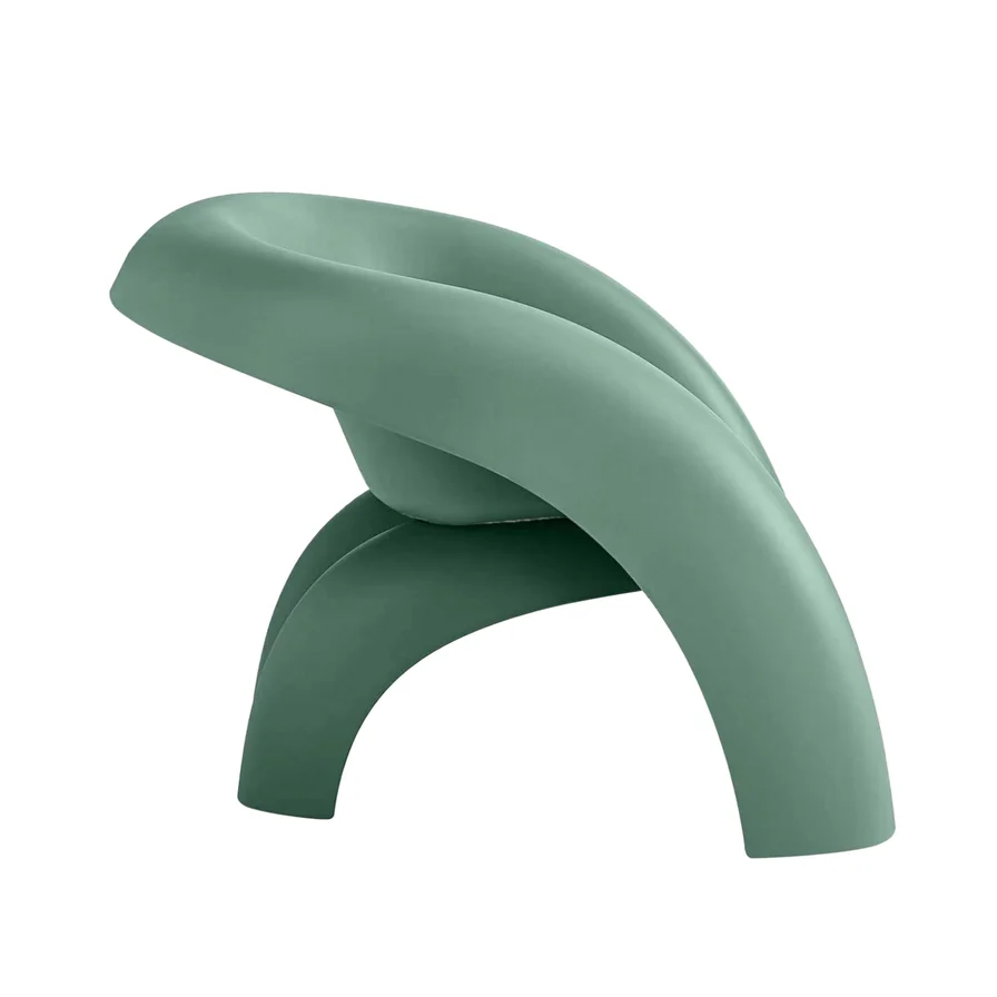 PP Plastic Sculptural Lounge Armchair, Modern Accent Chair for Hotel Lobby & Interior Decor