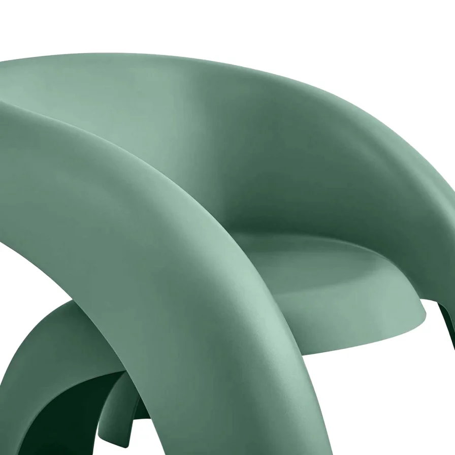 PP Plastic Sculptural Lounge Armchair, Modern Accent Chair for Hotel Lobby & Interior Decor