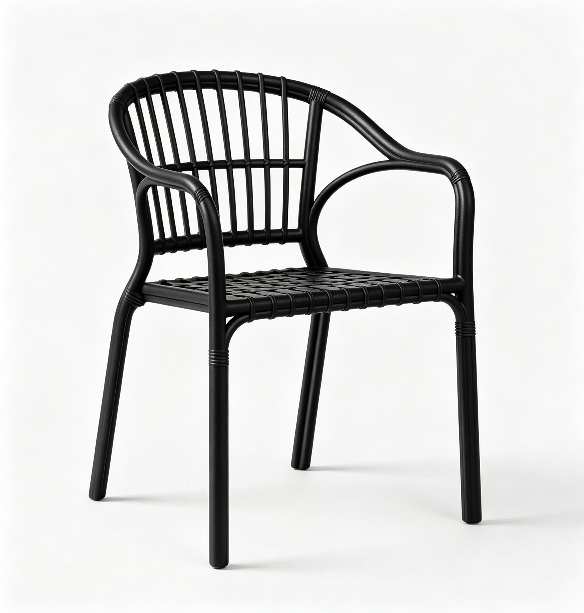 Modern Rattan Style PP Plastic Armchair | Injection Molded Outdoor Dining Chair Manufacturer