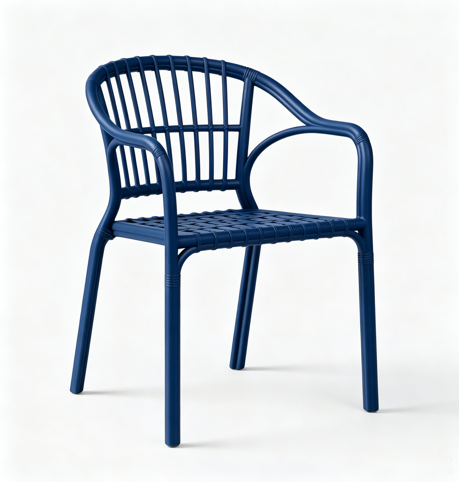 Modern Rattan Style PP Plastic Armchair | Injection Molded Outdoor Dining Chair Manufacturer