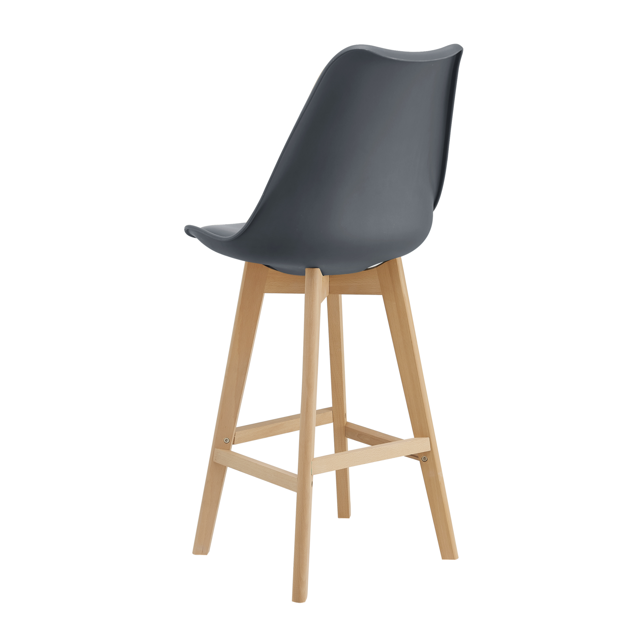 Tulip Bar Stool In Dark Grey-PP Chair