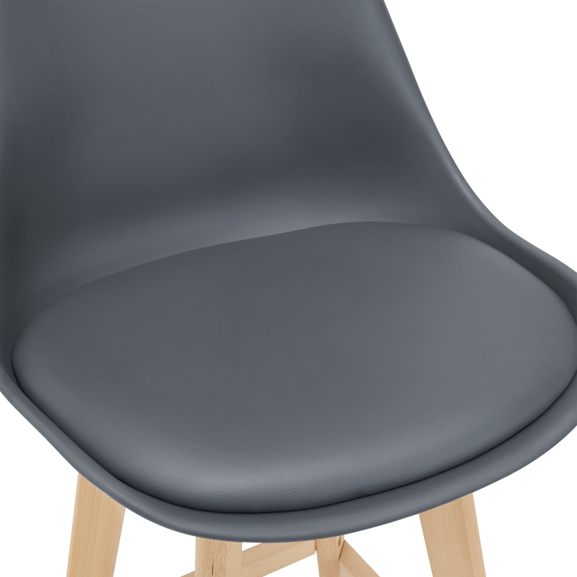 Tulip Bar Stool In Dark Grey-PP Chair
