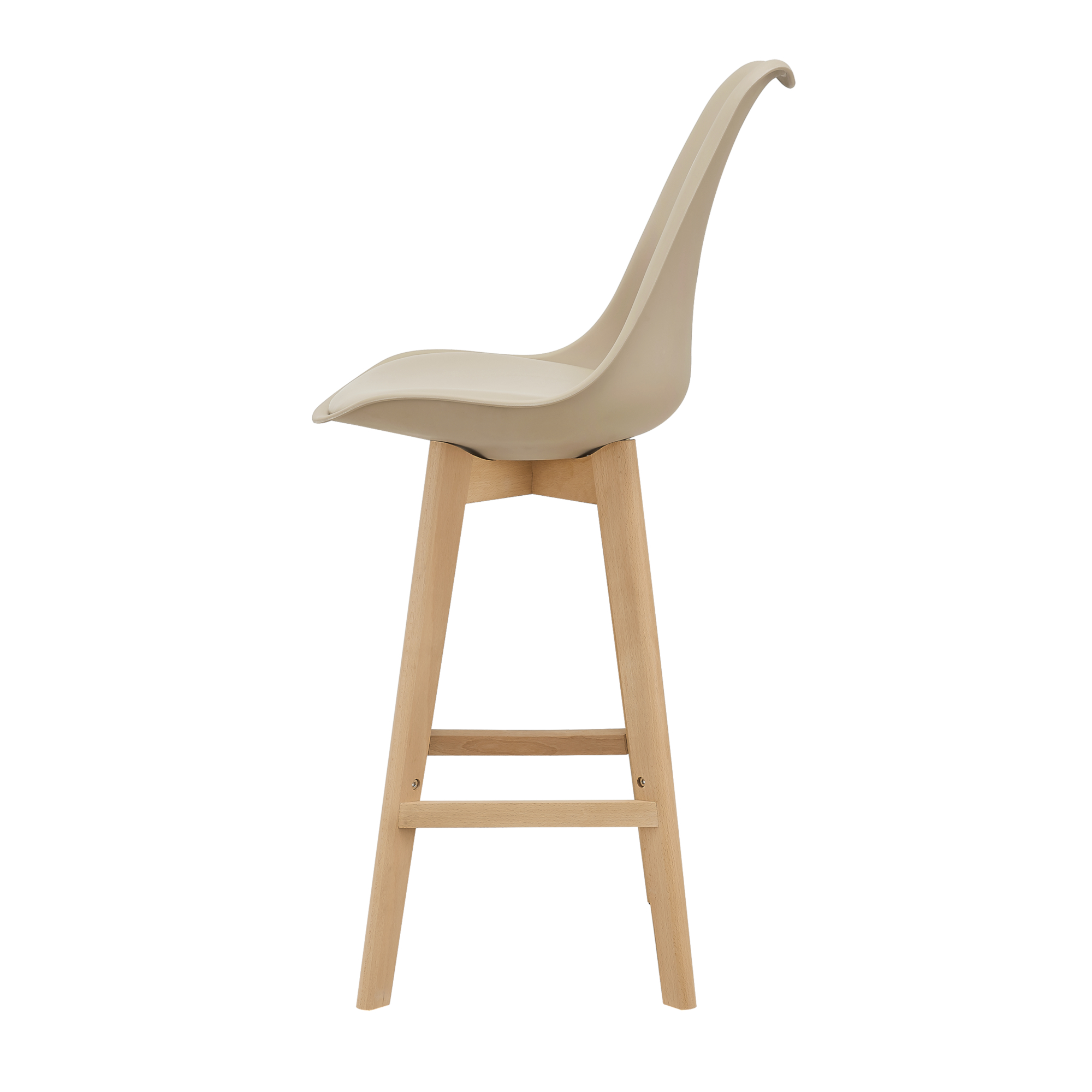 Tulip Bar Stool In Taupe-PP Chair