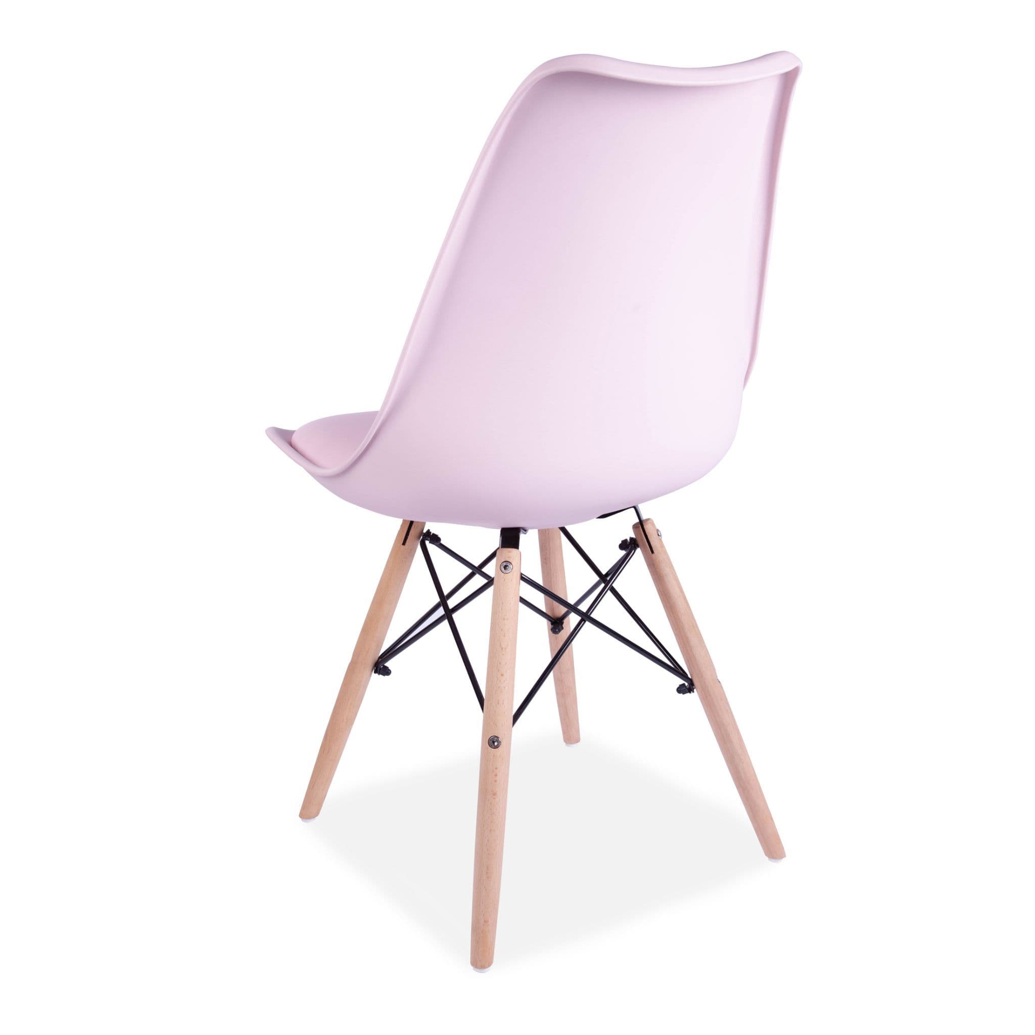 Pink Tulip Chair Eiffel Wood Feet-PP Chair