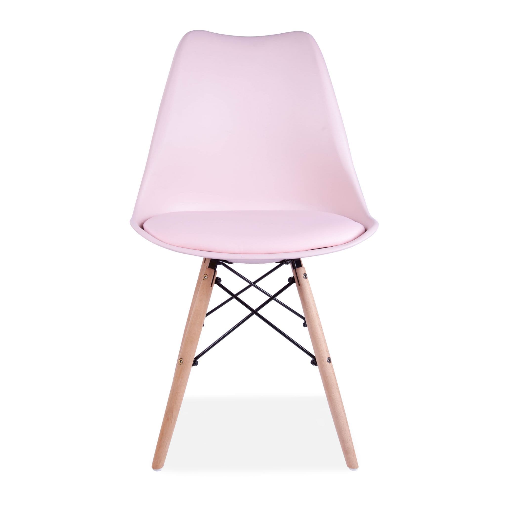 Pink Tulip Chair Eiffel Wood Feet-PP Chair