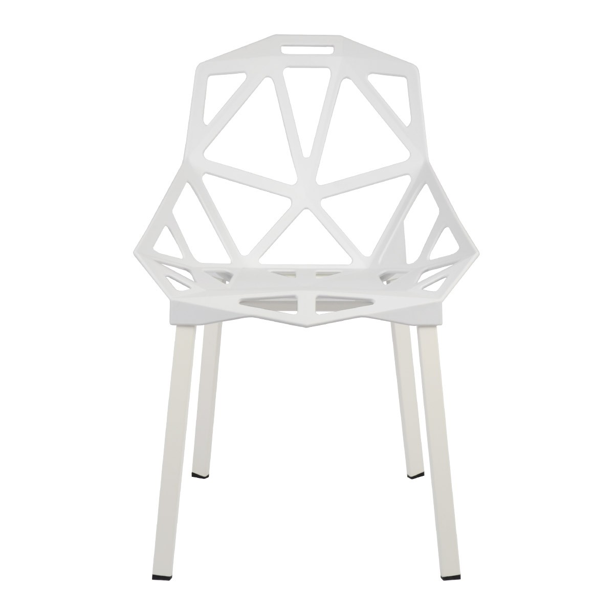 White Magis Chairs One Chair Metal Feet-PP Chair
