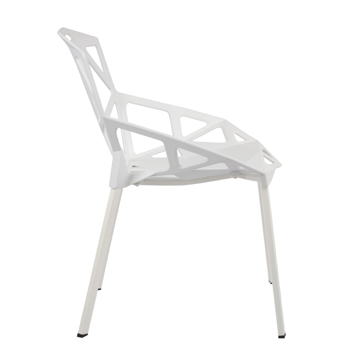 White Magis Chairs One Chair Metal Feet-PP Chair