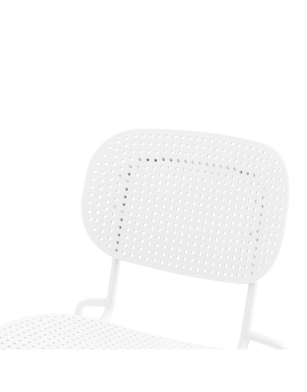 White Plastic Chair With Metal Frame