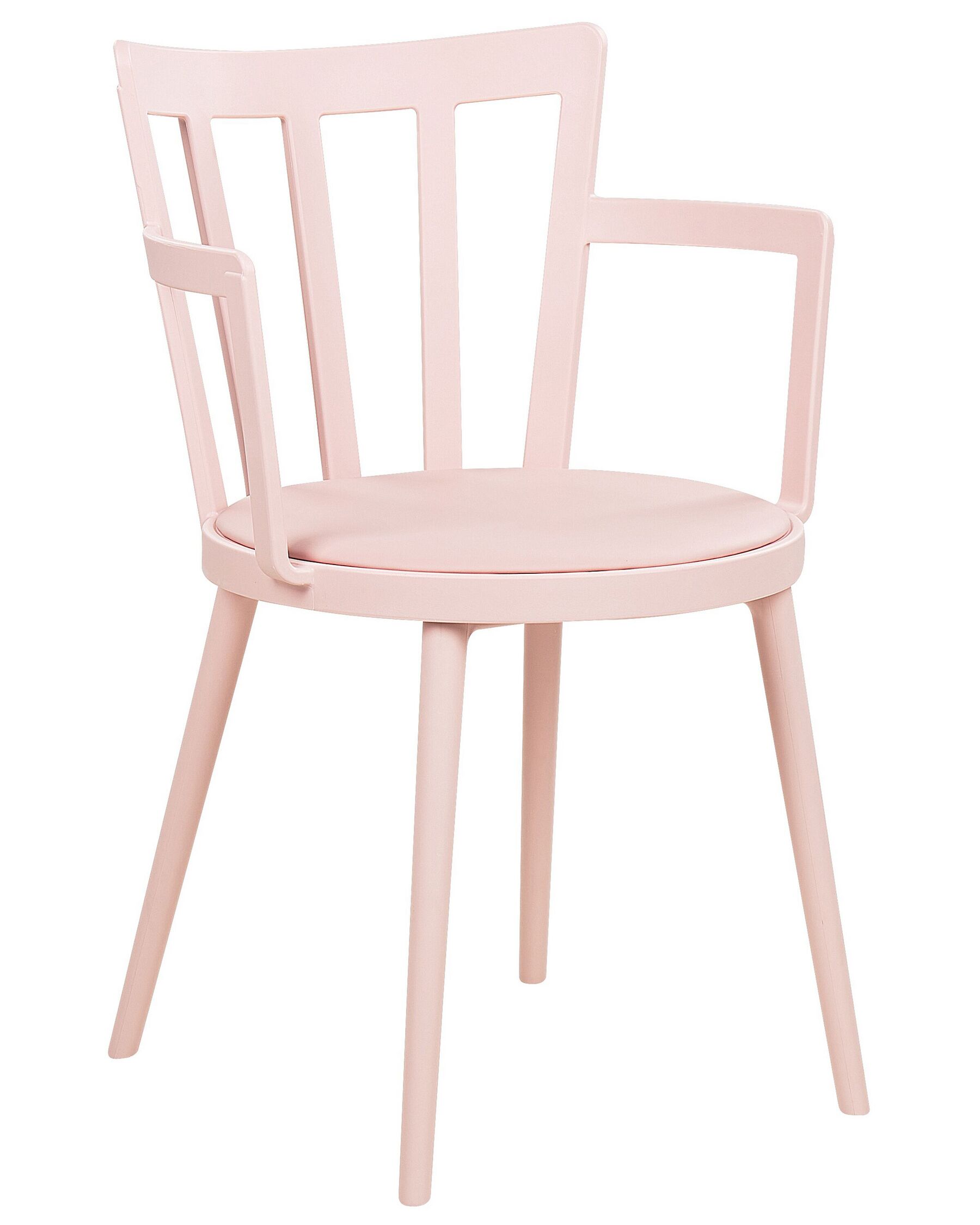 Pink Polypropylene Armchair With Cushion