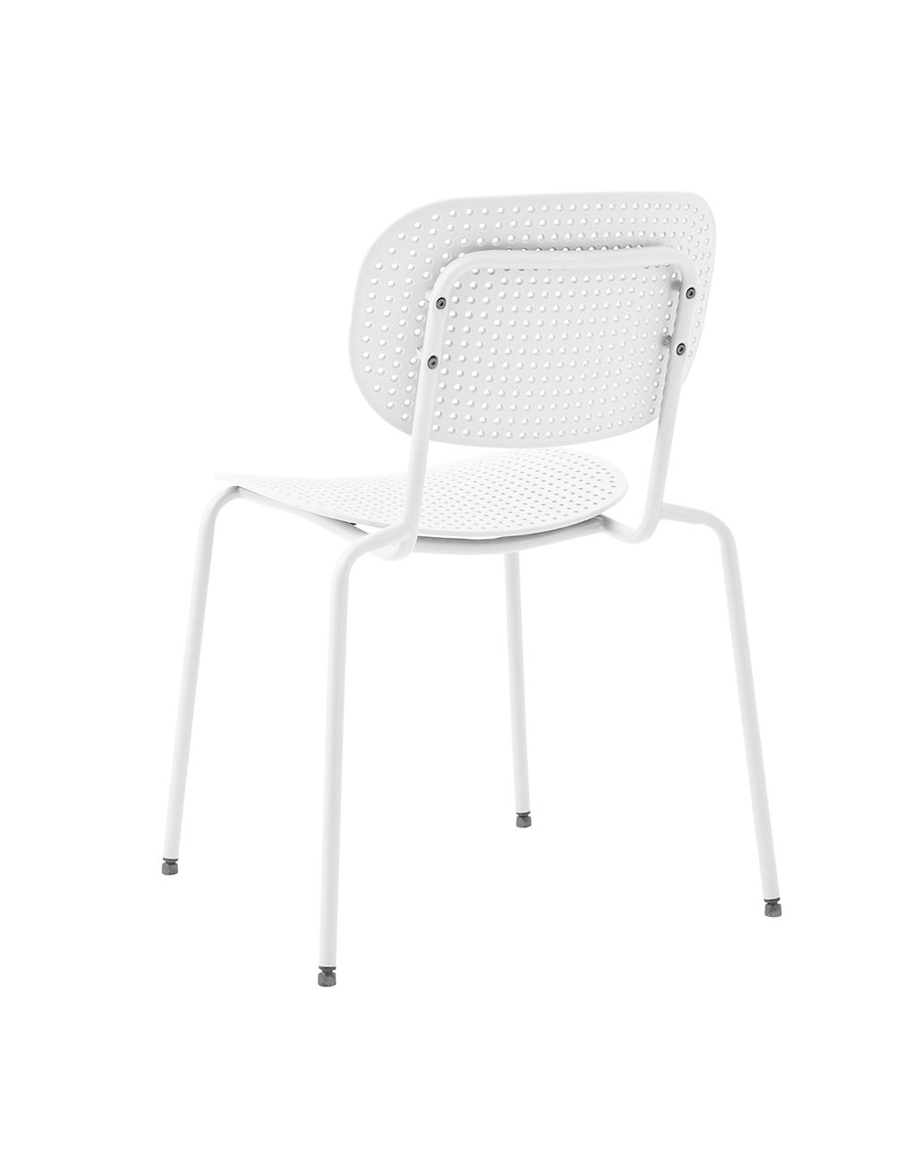 White Plastic Chair With Metal Frame
