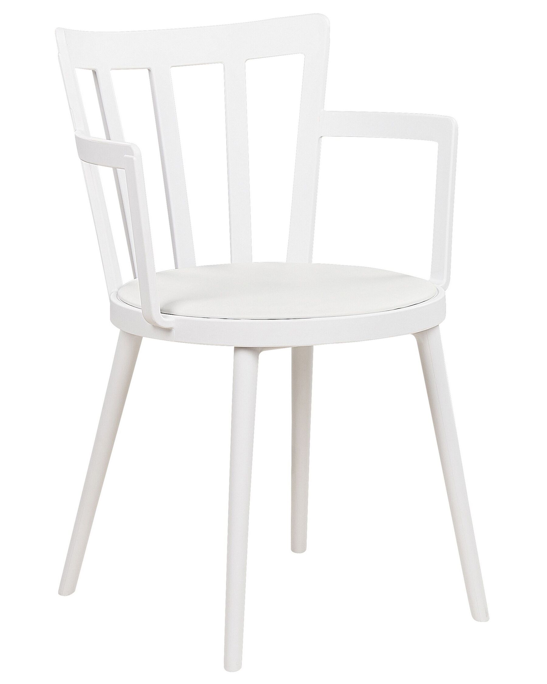 White Polypropylene Armchair With Cushion