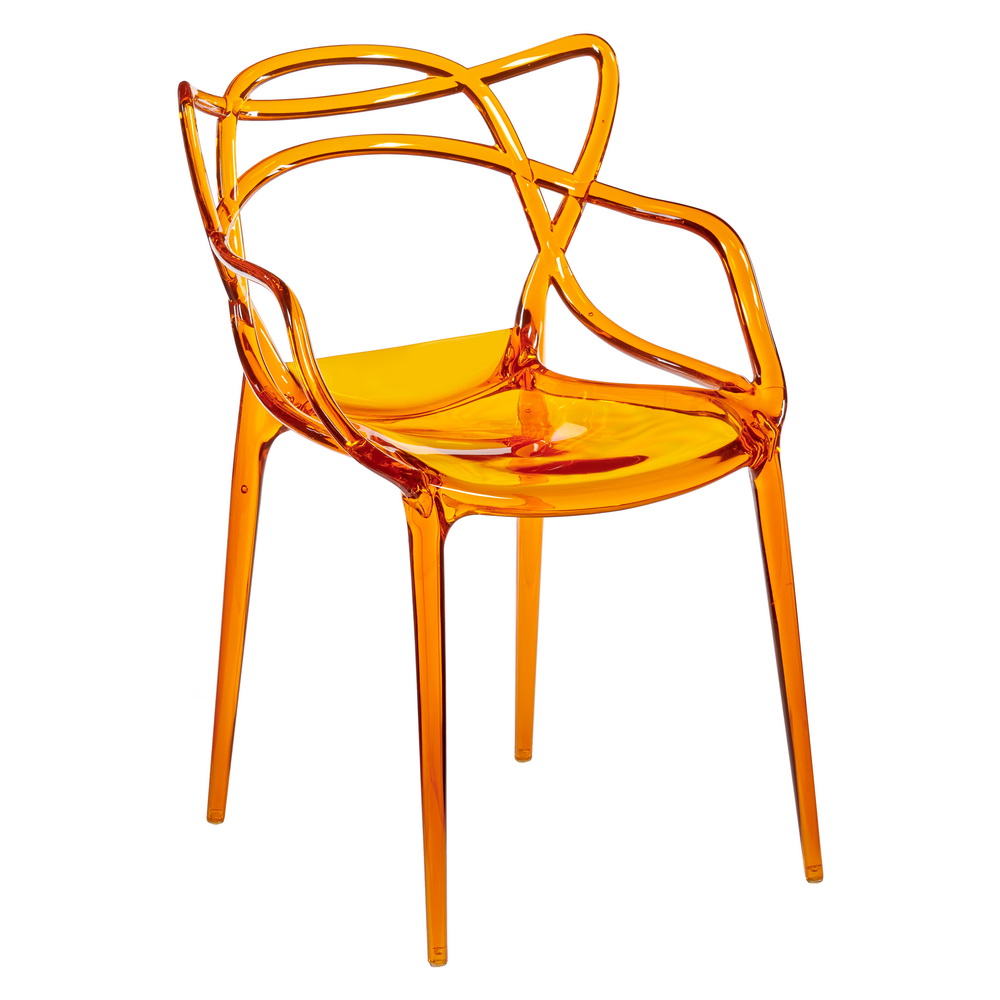 Modern Transparent Acrylic/PC Plastic Dining Armchair - Stackable Ghost Chair for Restaurant, Cafe & Home Use