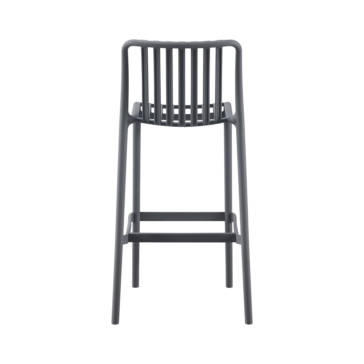 Plastic Bar Stool Dark Gray-PP Chair