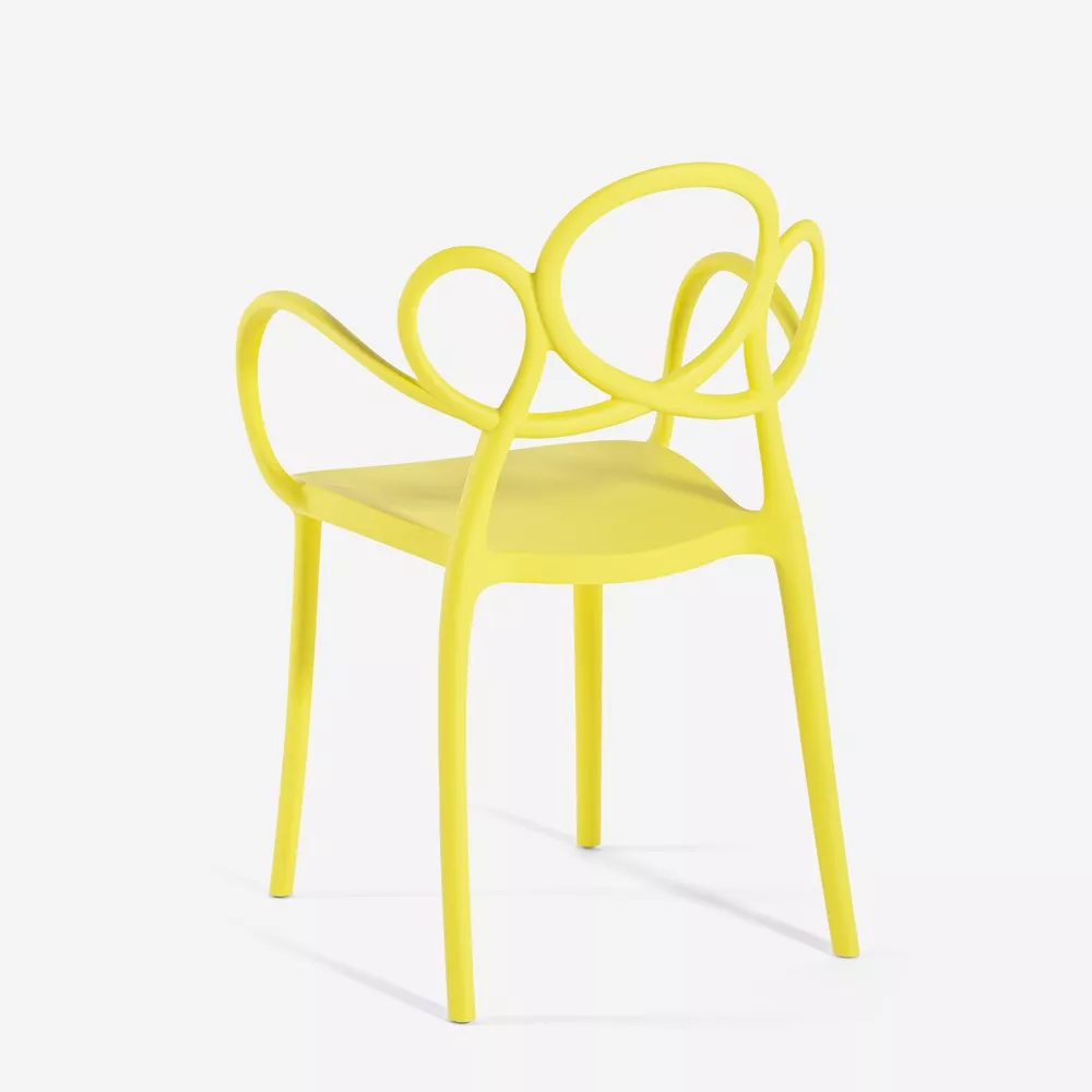 Yellow Polypropylene Armchair-PP Chair