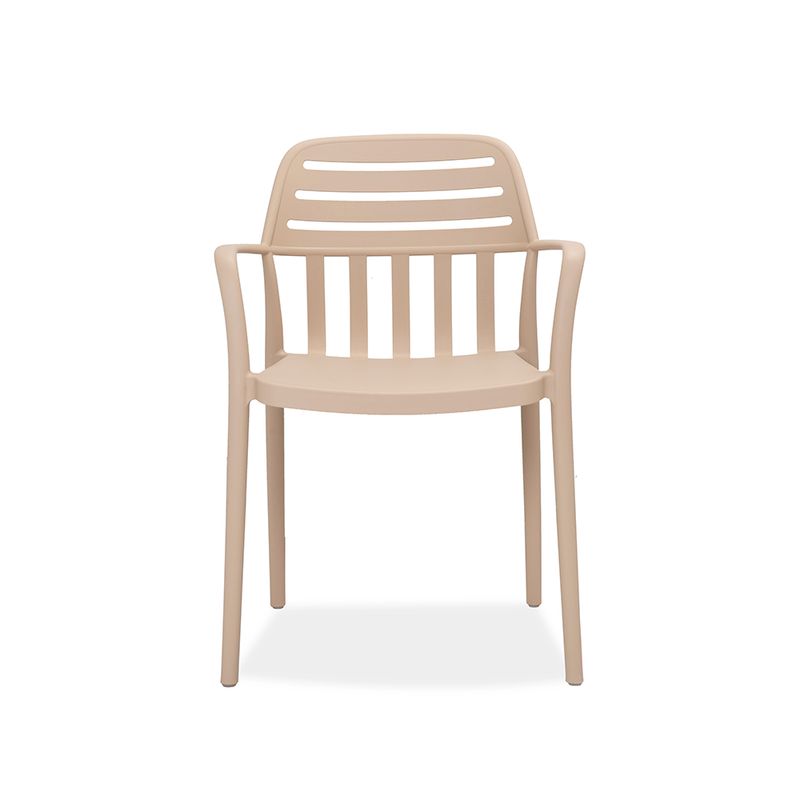 Taupe Stackable Outdoor Armchair – Weatherproof, Ergonomic & Space-Saving