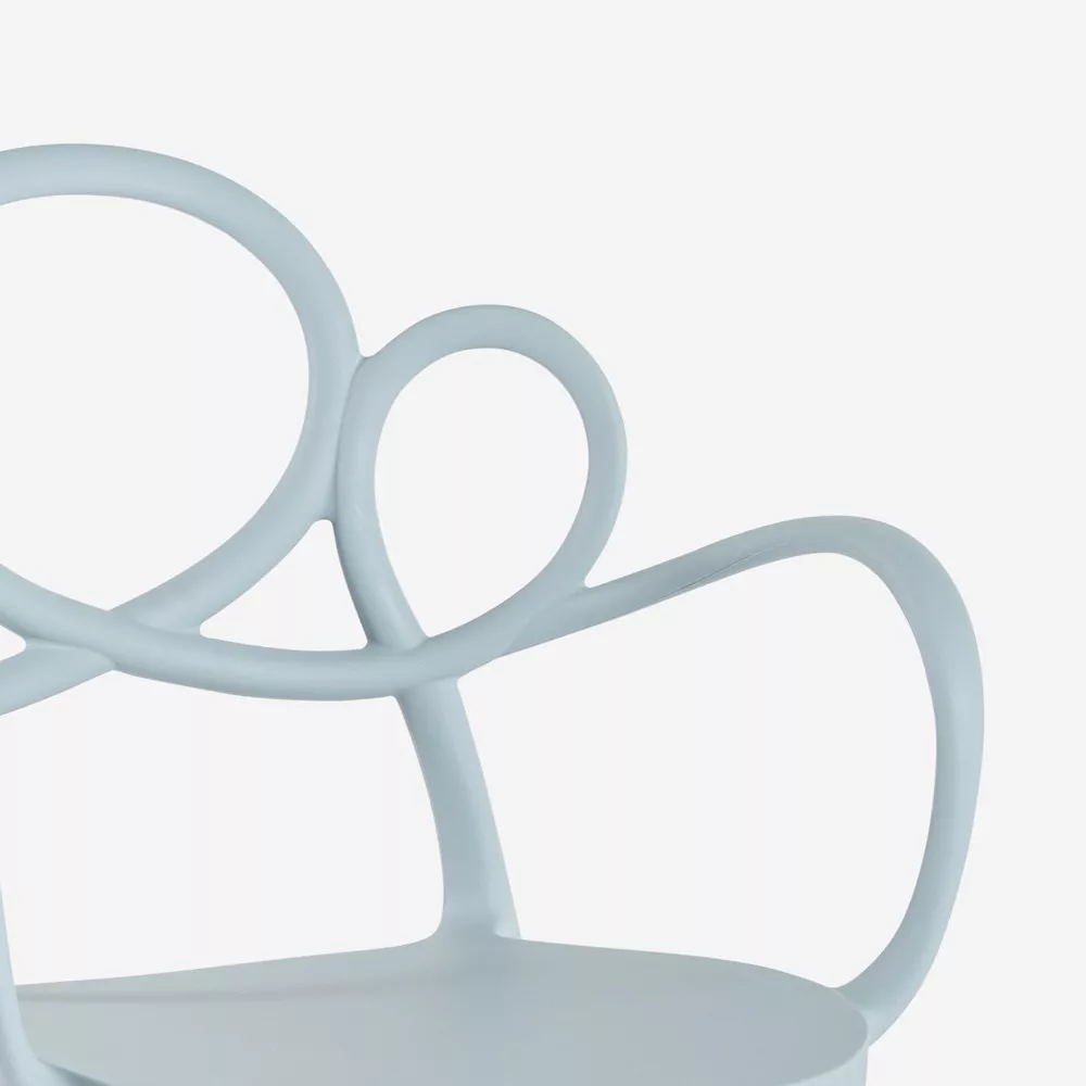 Light Blue Polypropylene Armchair-PP Chair