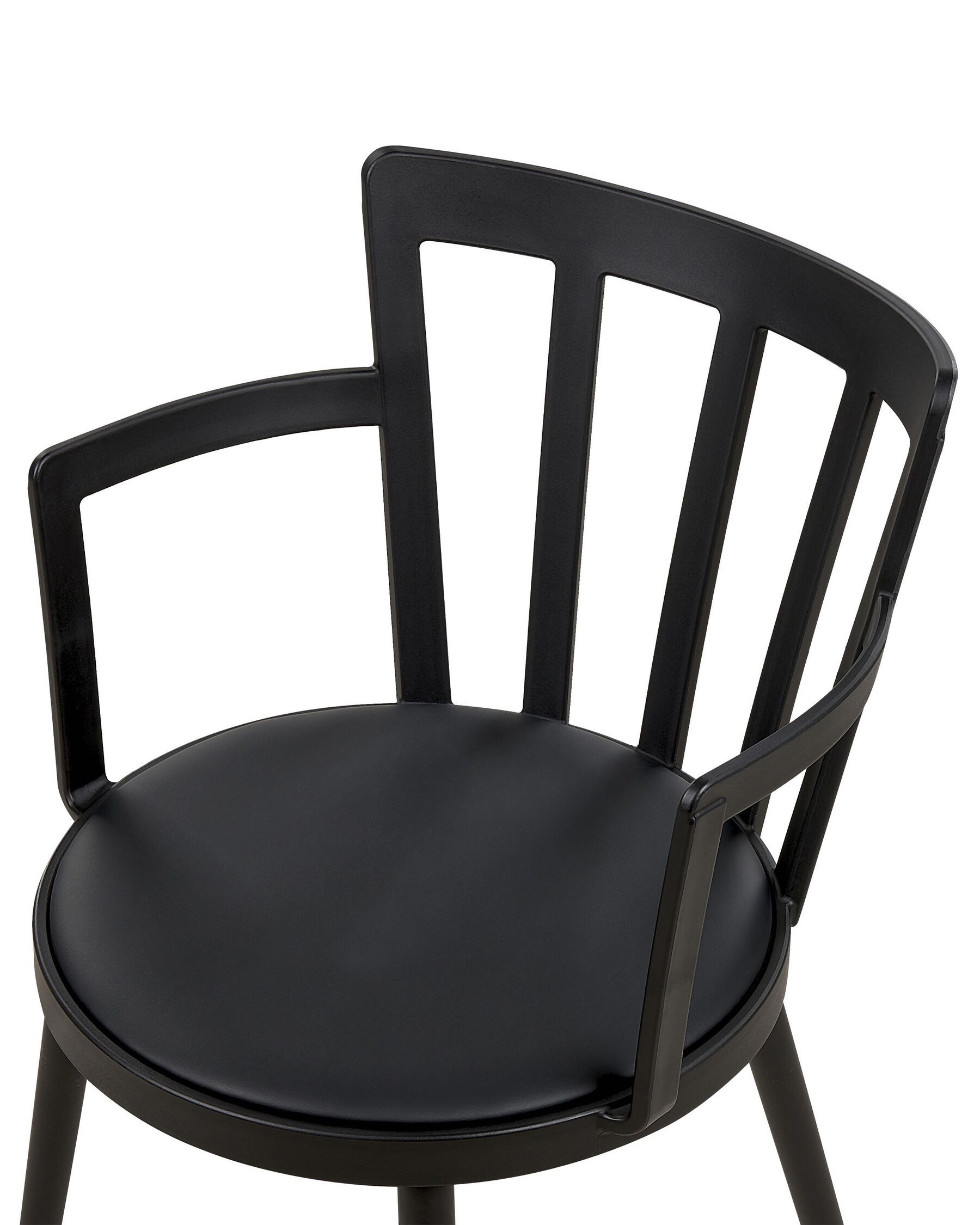 Black Polypropylene Armchair With Cushion