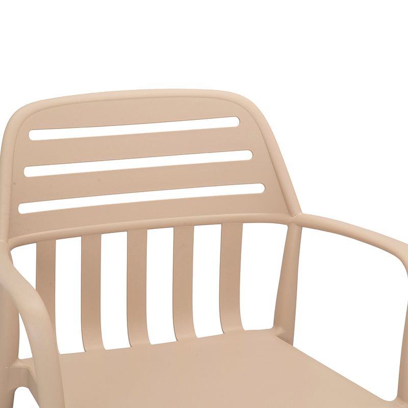 Taupe Stackable Outdoor Armchair – Weatherproof, Ergonomic & Space-Saving