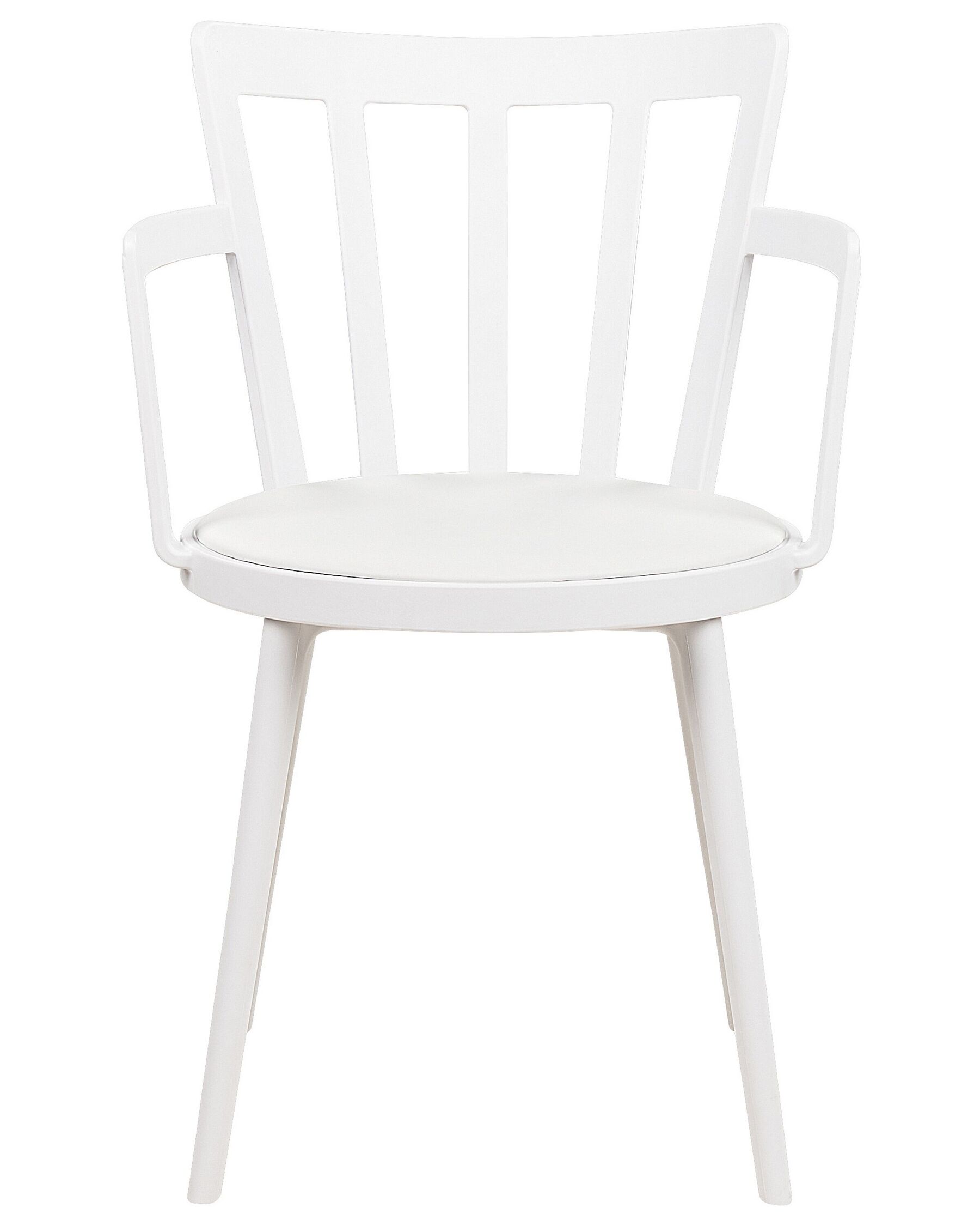 White Polypropylene Armchair With Cushion