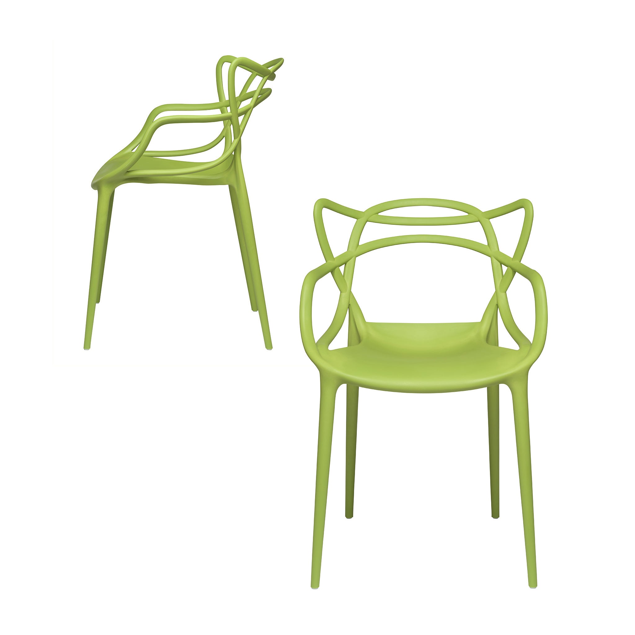 Masters Dining Chair Green Plastic-PP Chair