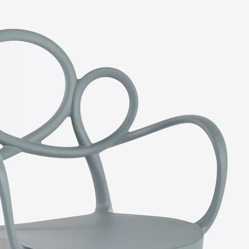 Grey Polypropylene Armchair-PP Chair