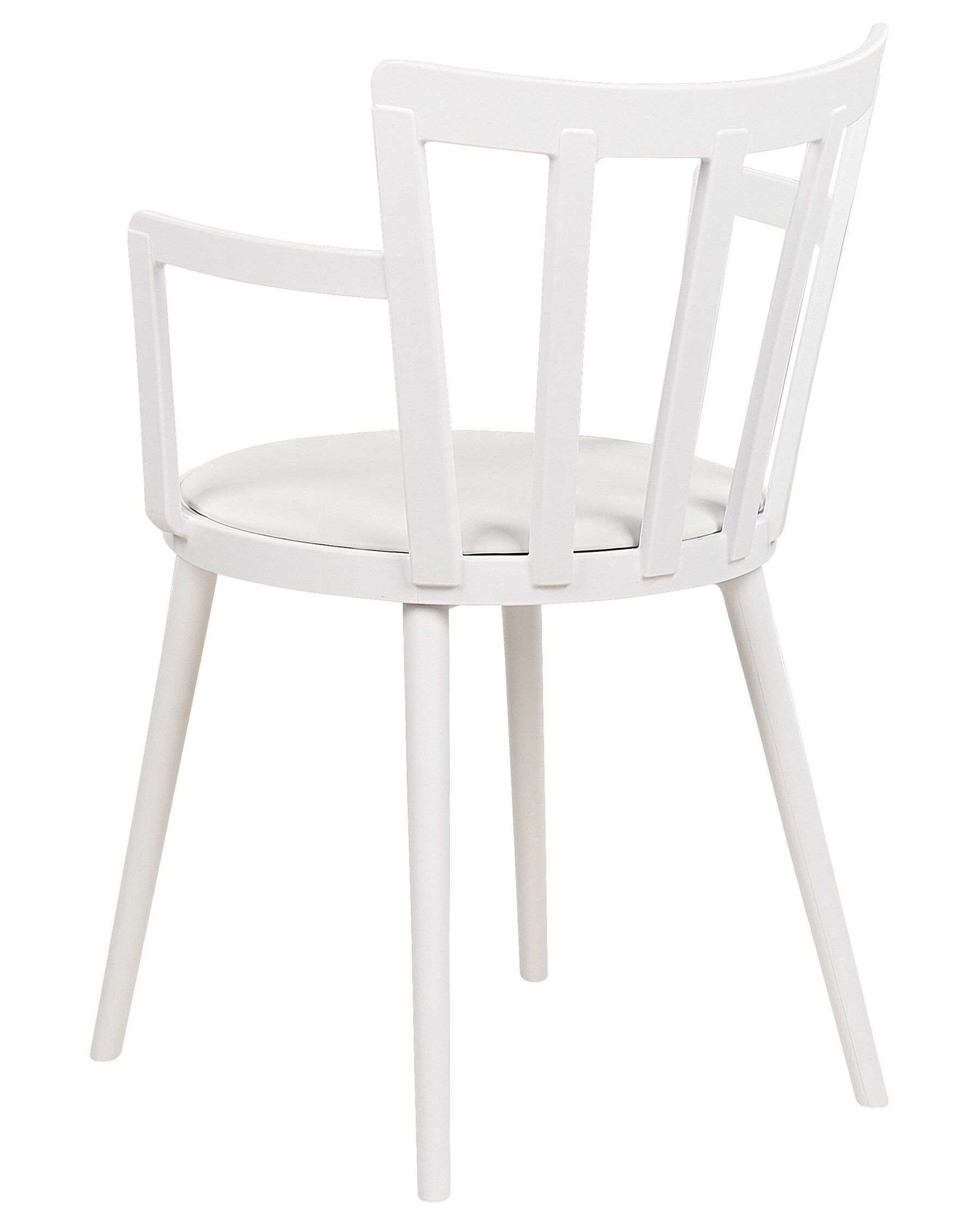 White Polypropylene Armchair With Cushion