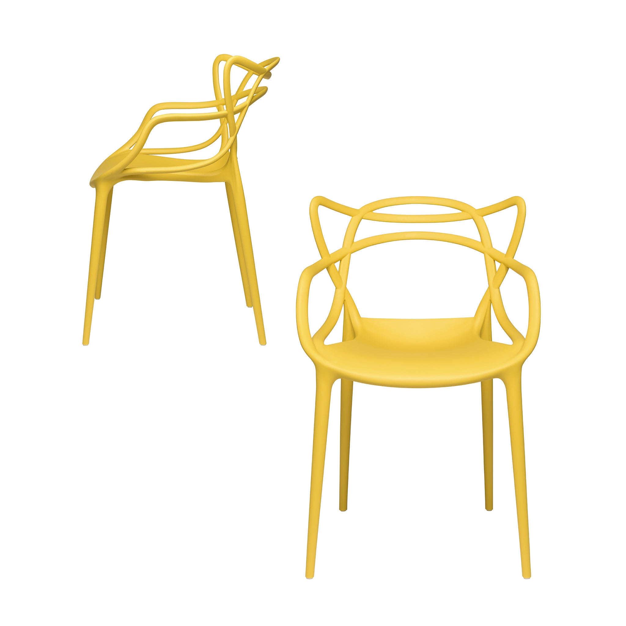 Masters Dining Chair Yellow Plastic-PP Chair