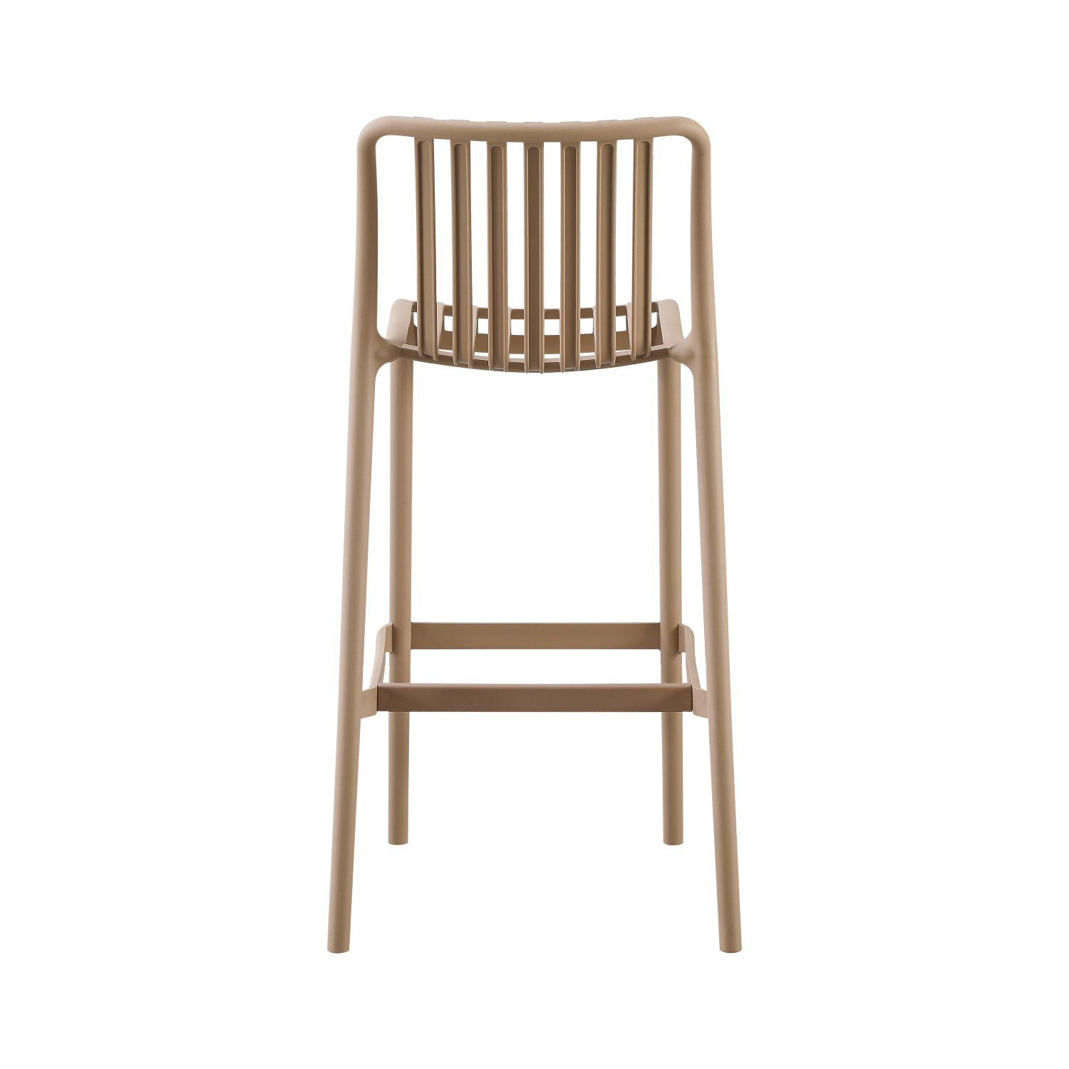 Plastic Bar Stool Taupe-PP Chair