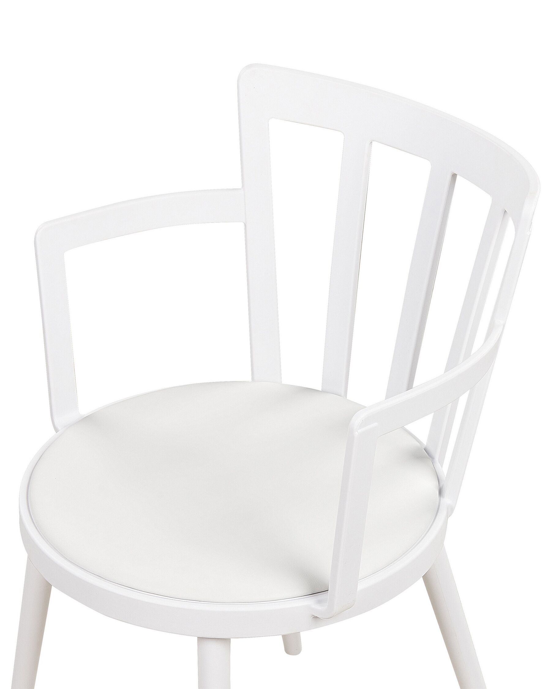White Polypropylene Armchair With Cushion