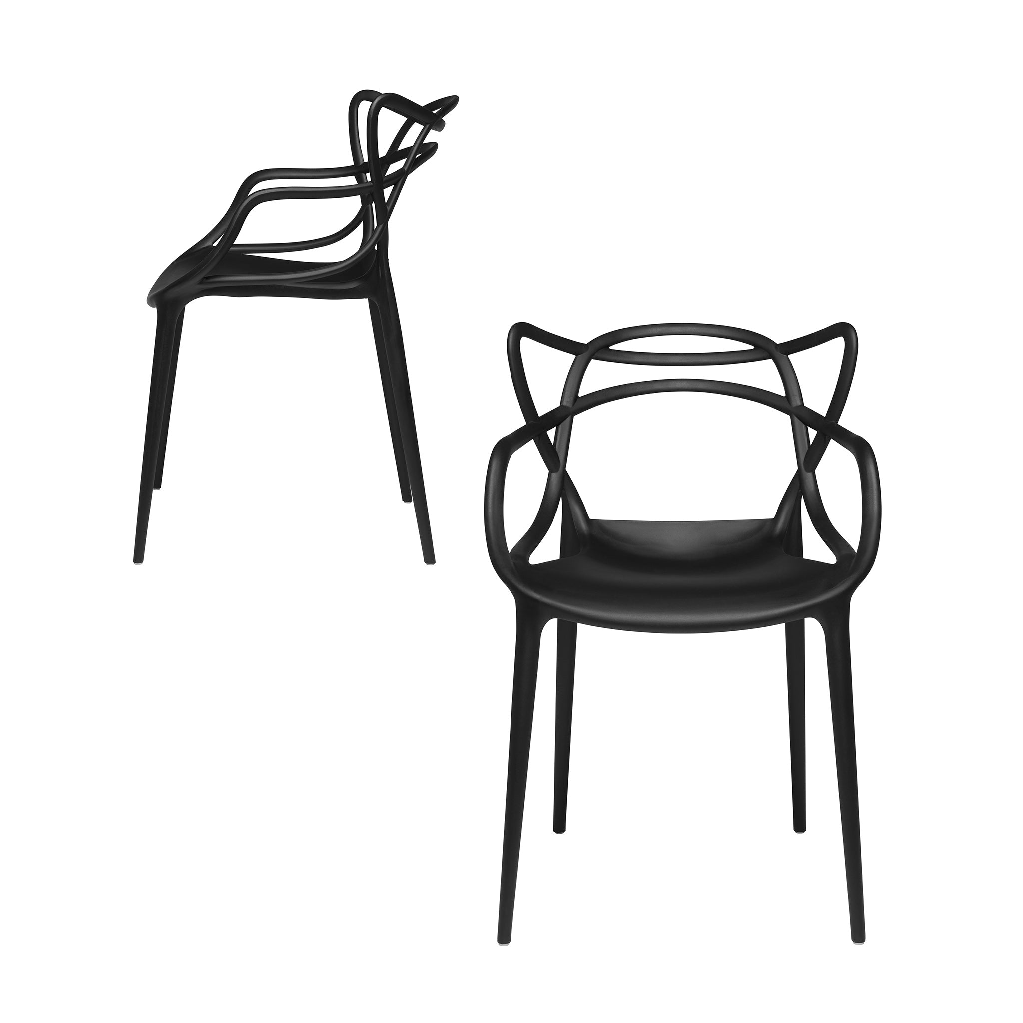Masters Dining Chair Black Plastic-PP Chair