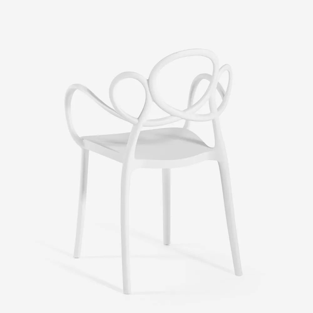 White Polypropylene Armchair-PP Chair