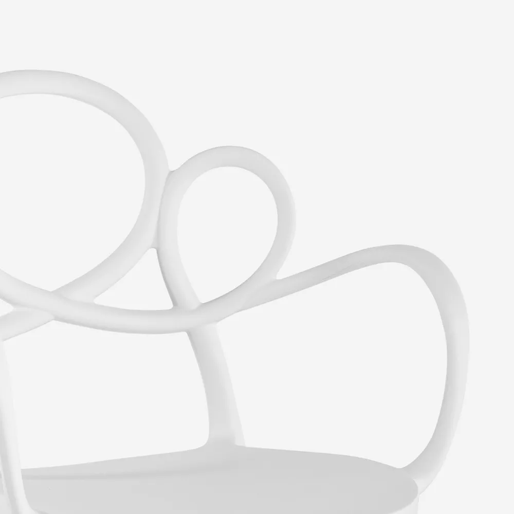 White Polypropylene Armchair-PP Chair
