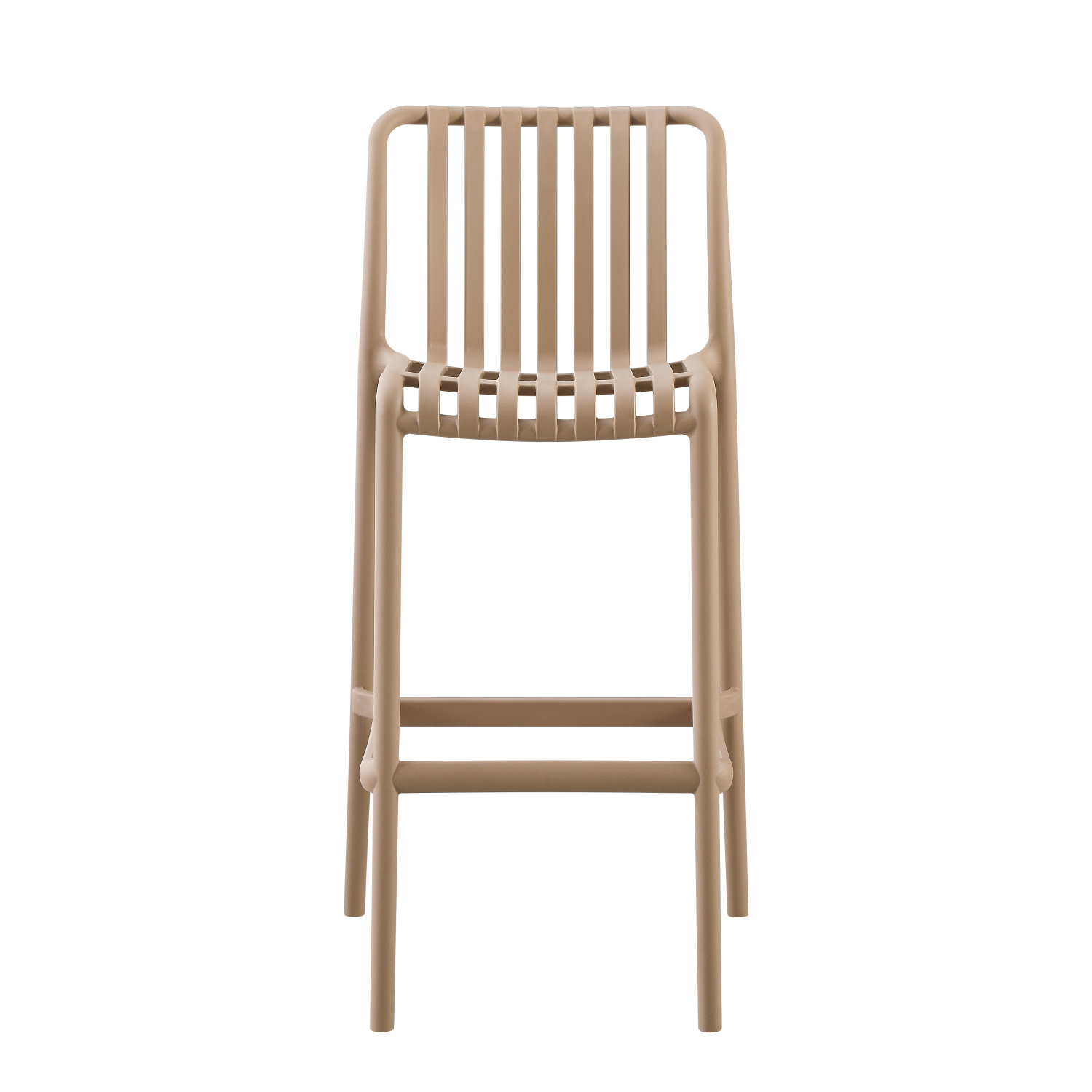 Plastic Bar Stool Taupe-PP Chair