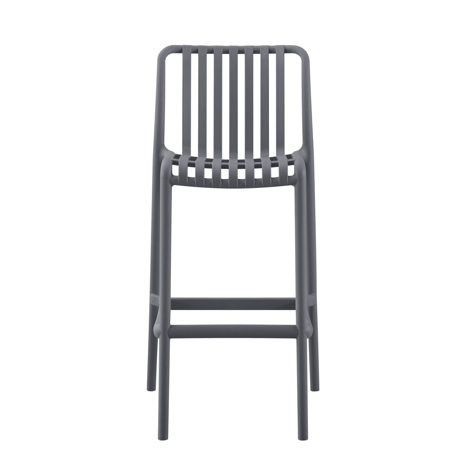 Plastic Bar Stool Dark Gray-PP Chair