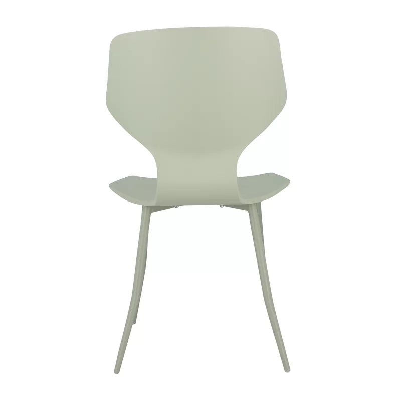 Mint Green Plastic Dining Chair With Metal Legs