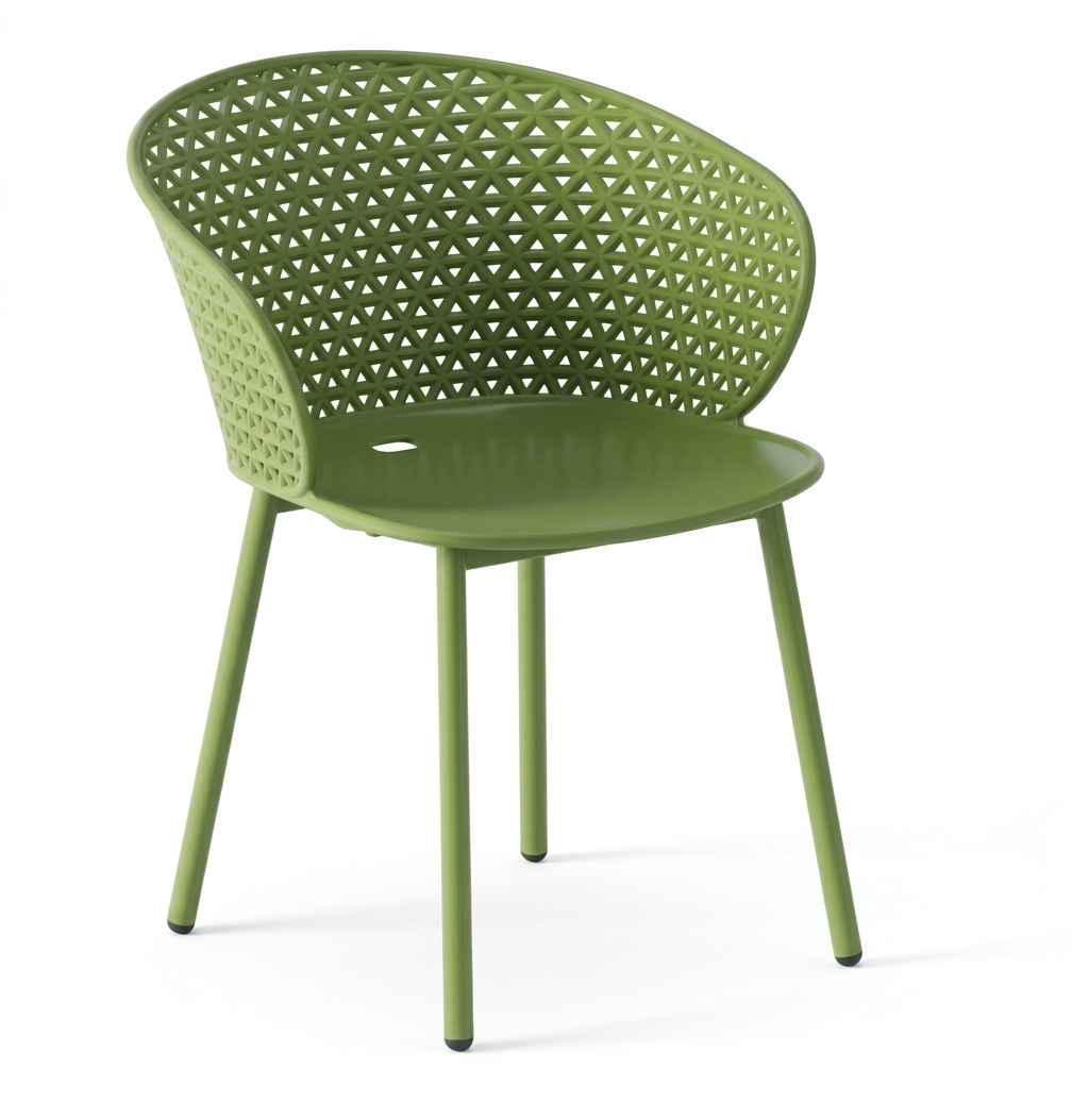 Modern PP Outdoor Armchair with Metal Frame | Wholesale Patio Chair Manufacturer China