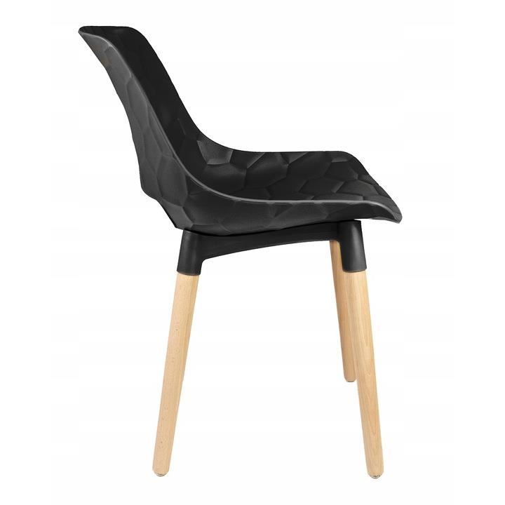 Plastic Kitchen Chair Wooden Legs-PP Chair