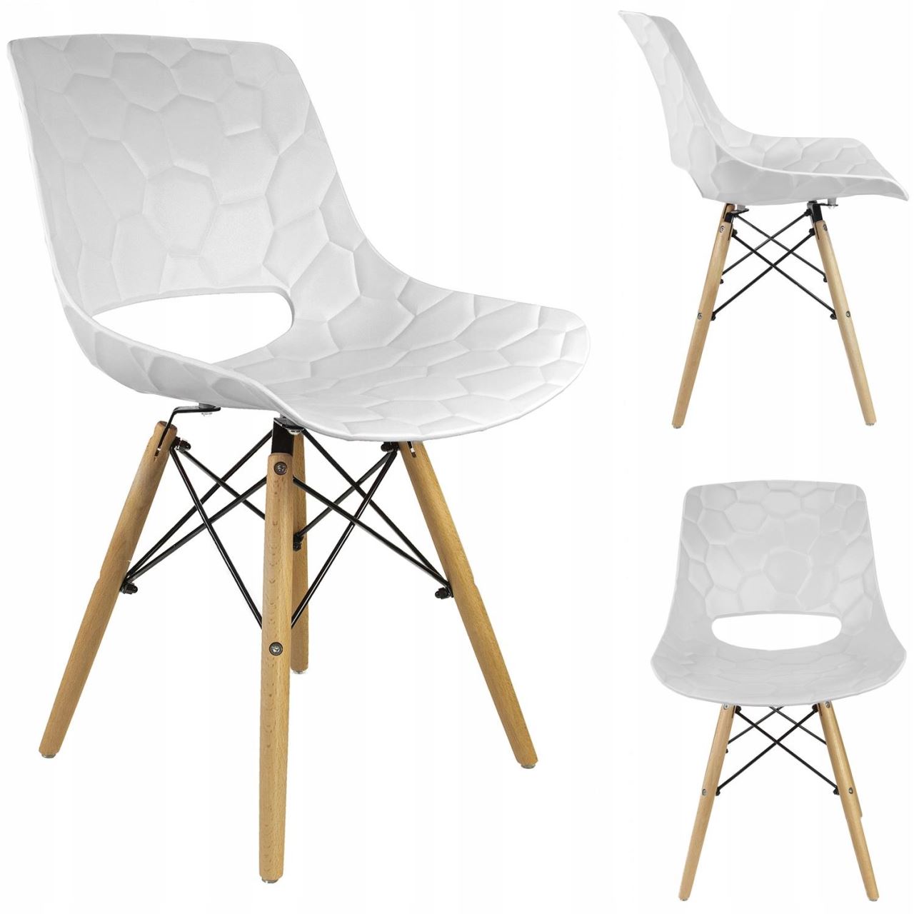 Polypropylene Chair Eiffel Wood Feet-PP Chair