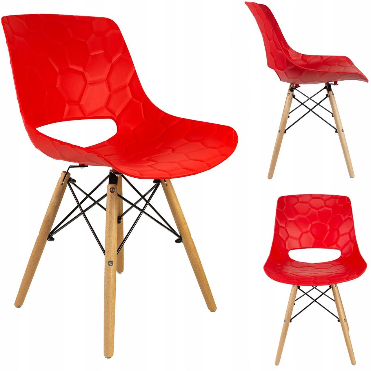 Polypropylene Chair Eiffel Wood Feet-PP Chair